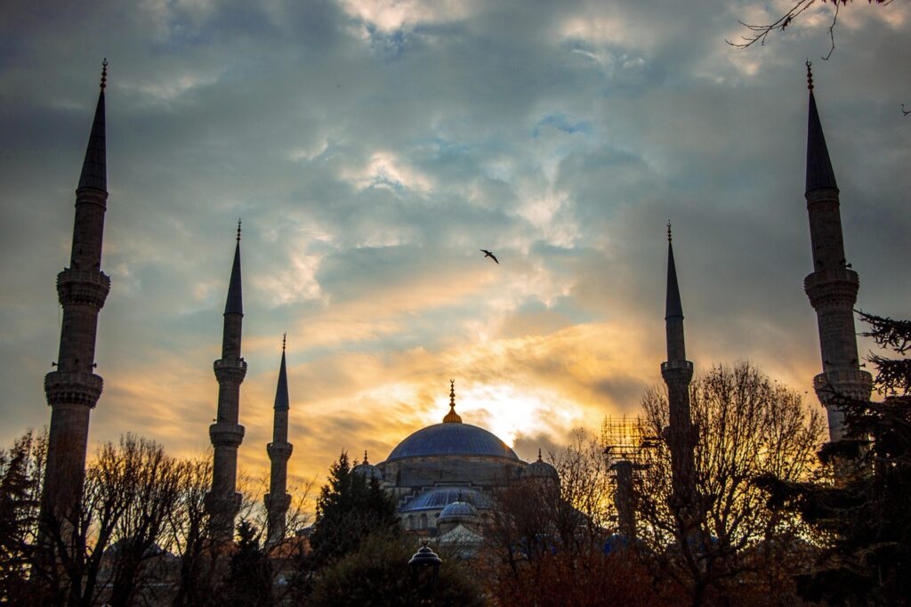 mosque, istanbul, nature, sunrise, blue mosque, sultan ahmet
